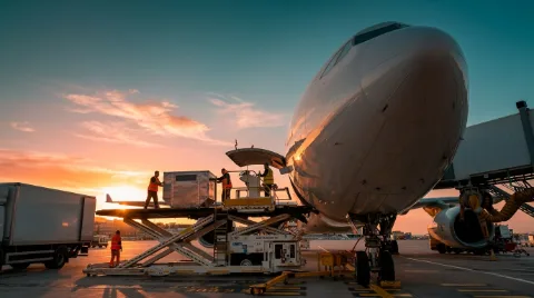 International air freight cargo plane for fast express household relocations